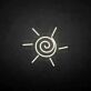 Sonne mit Spiralzentrum LED-Neonschild Wohnzimmer Kinderzimmer