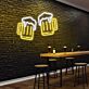 Bierkrug mit Kleeblatt LED-Neonschild für Bar Pub