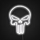 Totenkopf mit langen Zähnen LED-Neonschild Wohnzimmer Gamingraum
