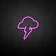 Gewitterwolke mit Blitz LED-Neonschild Wohnzimmer Bar