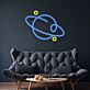Planet mit Ringen LED-Neonschild Wohnzimmer Kinderzimmer
