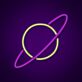 Planet mit Ring LED-Neonschild Wohnzimmer Kinderzimmer