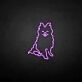 Sitzender Hund LED-Neonschild Wohnzimmer Haustierladen