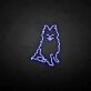 Sitzender Hund LED-Neonschild Wohnzimmer Haustierladen
