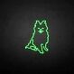 Sitzender Hund LED-Neonschild Wohnzimmer Haustierladen