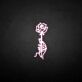 Skelett Hand mit Rose LED-Neonschild für Bar und Wohnzimmer