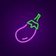 Aubergine als LED-Neonschild