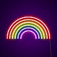 Regenbogen LED-Neonschild Wohnzimmer Kinderzimmer