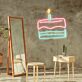 Geburtstagstorte mit Kerze LED-Neonschild Party Wohnzimmer