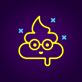 Comic-Kot-Emoji mit Brille LED-Neonschild für Bar Club