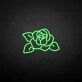 Rosenblüte mit Blättern LED-Neonschild Wohnzimmer Dekoration