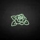 Rosenblüte mit Blättern LED-Neonschild Wohnzimmer Dekoration