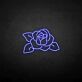 Rosenblüte mit Blättern LED-Neonschild Wohnzimmer Dekoration
