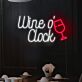 Wine o' Clock LED-Neonschild Bar Wohnzimmer