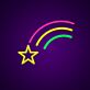 Stern mit Regenbogenbogen LED-Neonschild Wohnzimmer Kinderzimmer