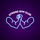 STRONG GYM CLUB LED-Neonschild für Fitnessstudio Sportclub
