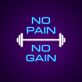 NO PAIN NO GAIN LED-Neonschild für Fitnessstudio und Home Gym