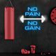 NO PAIN NO GAIN LED-Neonschild für Fitnessstudio und Home Gym