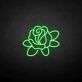 Rosenblüte mit Blättern LED-Neonschild Wohnzimmer Dekoration