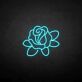 Rosenblüte mit Blättern LED-Neonschild Wohnzimmer Dekoration