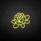 Rosenblüte mit Blättern LED-Neonschild Wohnzimmer Dekoration