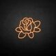 Rosenblüte mit Blättern LED-Neonschild Wohnzimmer Dekoration