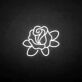 Rosenblüte mit Blättern LED-Neonschild Wohnzimmer Dekoration