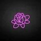 Rosenblüte mit Blättern LED-Neonschild Wohnzimmer Dekoration