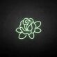 Rosenblüte mit Blättern LED-Neonschild Wohnzimmer Dekoration