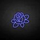 Rosenblüte mit Blättern LED-Neonschild Wohnzimmer Dekoration