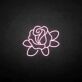 Rosenblüte mit Blättern LED-Neonschild Wohnzimmer Dekoration