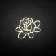 Rosenblüte mit Blättern LED-Neonschild Wohnzimmer Dekoration