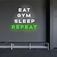 EAT GYM SLEEP REPEAT LED-Neonschild für Fitnessstudio und Wohnzimmer