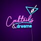 Cocktails & dreams LED-Neonschild für Bar und Club