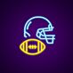 American Football Helm und Ball LED-Neonschild Sportbar Spielzimmer