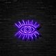 Auge mit Strahlen LED-Neonschild für Bar Club