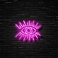 Auge mit Strahlen LED-Neonschild für Bar Club