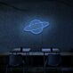 Planet mit Ring LED-Neonschild für Café oder Wohnzimmer