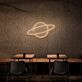 Planet mit Ring LED-Neonschild für Café oder Wohnzimmer