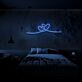 zwei verbundene Herzen LED-Neonschild für Wohnzimmer oder Schlafzimmer