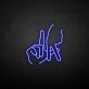 Handgeste mit Fingern LA LED-Neonschild Wohnzimmer Bar
