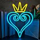 Herz mit Krone LED-Neonschild Wohnzimmer Schlafzimmer