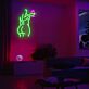 tanzende Frau mit Weinglas LED-Neonschild für Bar Club