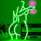 tanzende Frau mit Weinglas LED-Neonschild für Bar Club