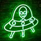UFO mit Alien LED-Neonschild für Kinderzimmer Schlafzimmer