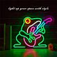Frosch mit E-Gitarre LED-Neonschild für Bar oder Musikzimmer