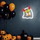 Geist mit Katzenohren LED-Neonschild für Halloween Party