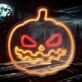 Halloween Kürbis LED-Neonschild für Wohnzimmer Party