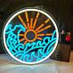 Meereswelle mit Sonnenaufgang LED-Neonschild Wohnzimmer Lounge