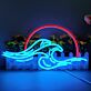 Meereswelle mit Sonnenuntergang LED-Neonschild Schlafzimmer Wohnzimmer